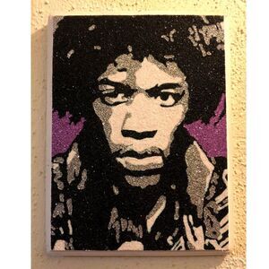 Jimi Hendrix Purple Haze Art Icons Glitter